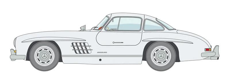 Italeri 1/24 Mercedes Benz 300 Sl Model Kit — official product photo 3