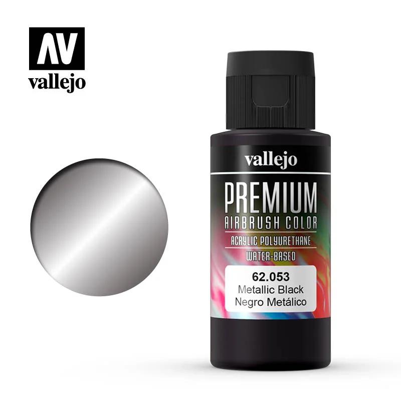 Vallejo Premium Color Metallic Black 60ml 1pc — product photo
