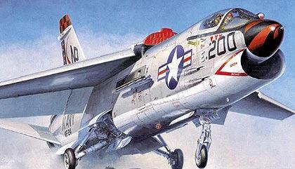 Hasegawa 1/48 F-8J Crusader Model Kit — box art