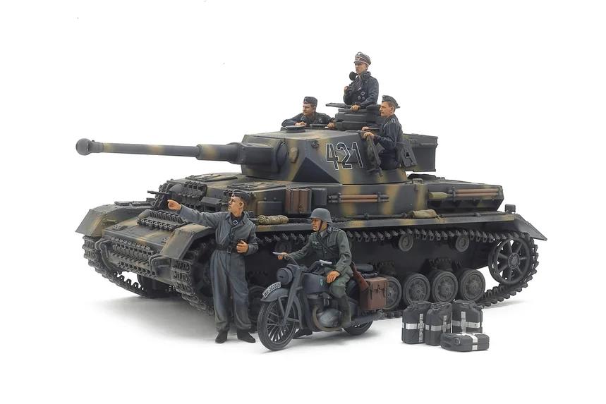 Tamiya Panzerkampfwagen IV Ausf G W Motorcycle Model Kit — box art