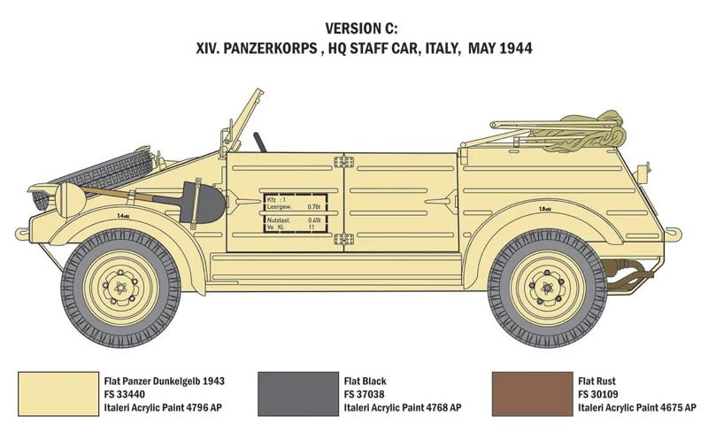 Italeri Kdf 1 Typ 82 Kubelwagen 1 9 Model Kit — official product photo 4