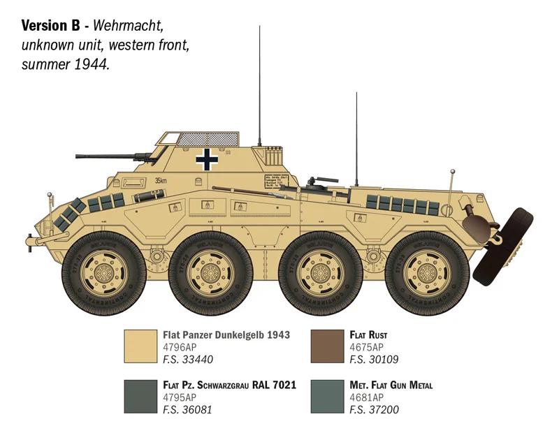 Italeri 1/35 SD Kfz 234 1 Model Kit — official product photo 4