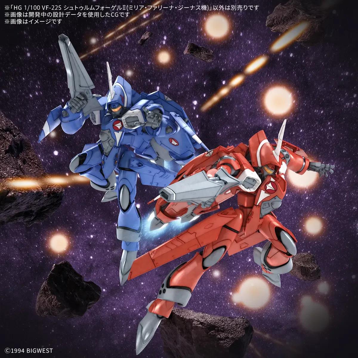 Bandai 1/144 HG VF-22S Sturmvogel II Milia Farina Model Kit — product photo 8