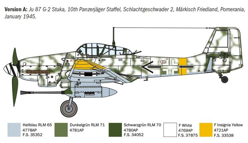 Italeri 1/72 Junker Ju-87g-2 Kanonenvogel Model Kit — official product photo 3