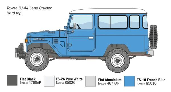 Italeri 1/24 BJ-44 Toyota Land Cruiser Soft Hard Model Kit — official product photo 4