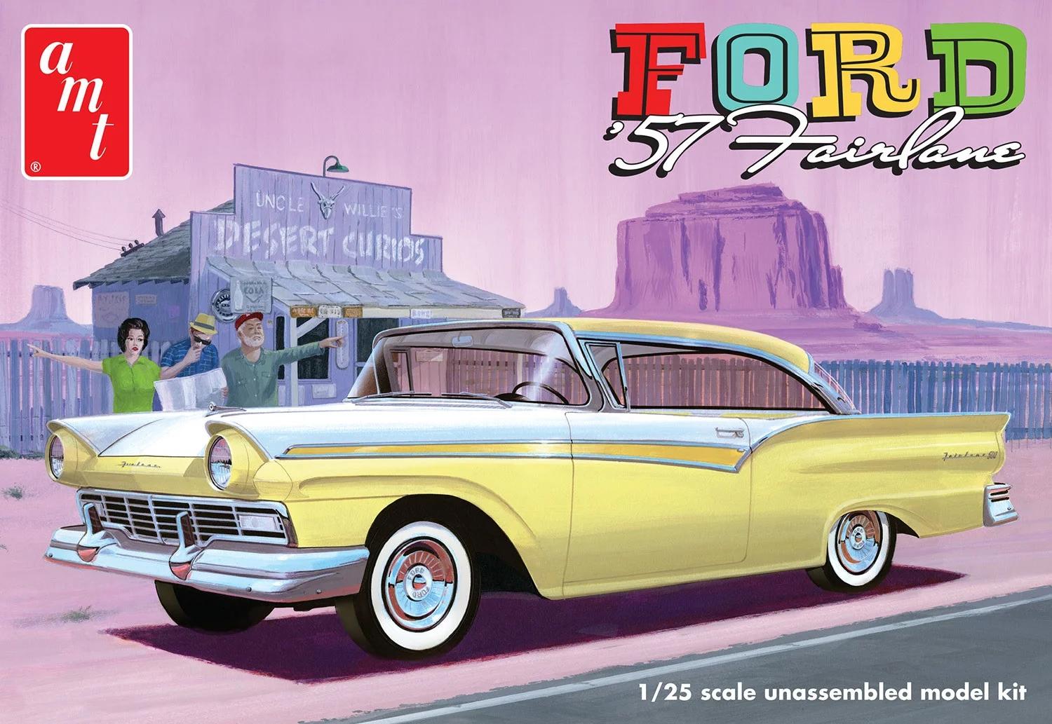 AMT 1/25 57ford Fairlane Hardtop 3n1 Model Kit — box art