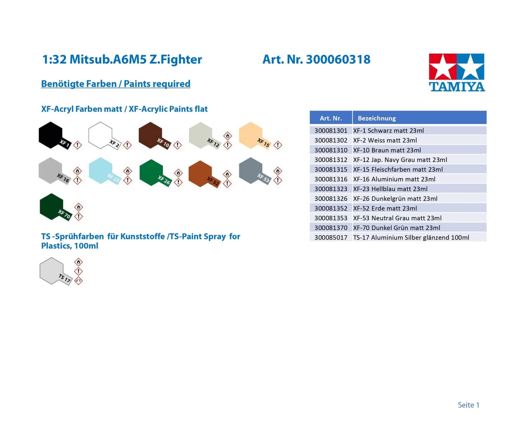 Tamiya 1/32 A6m5 Zero 52 Model Kit — official product photo 4
