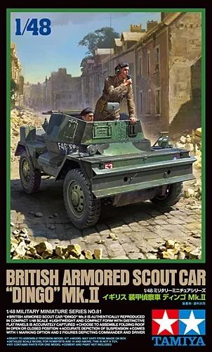 Tamiya 1/48 Brit Armored Scout Car Model Kit — official product photo 1