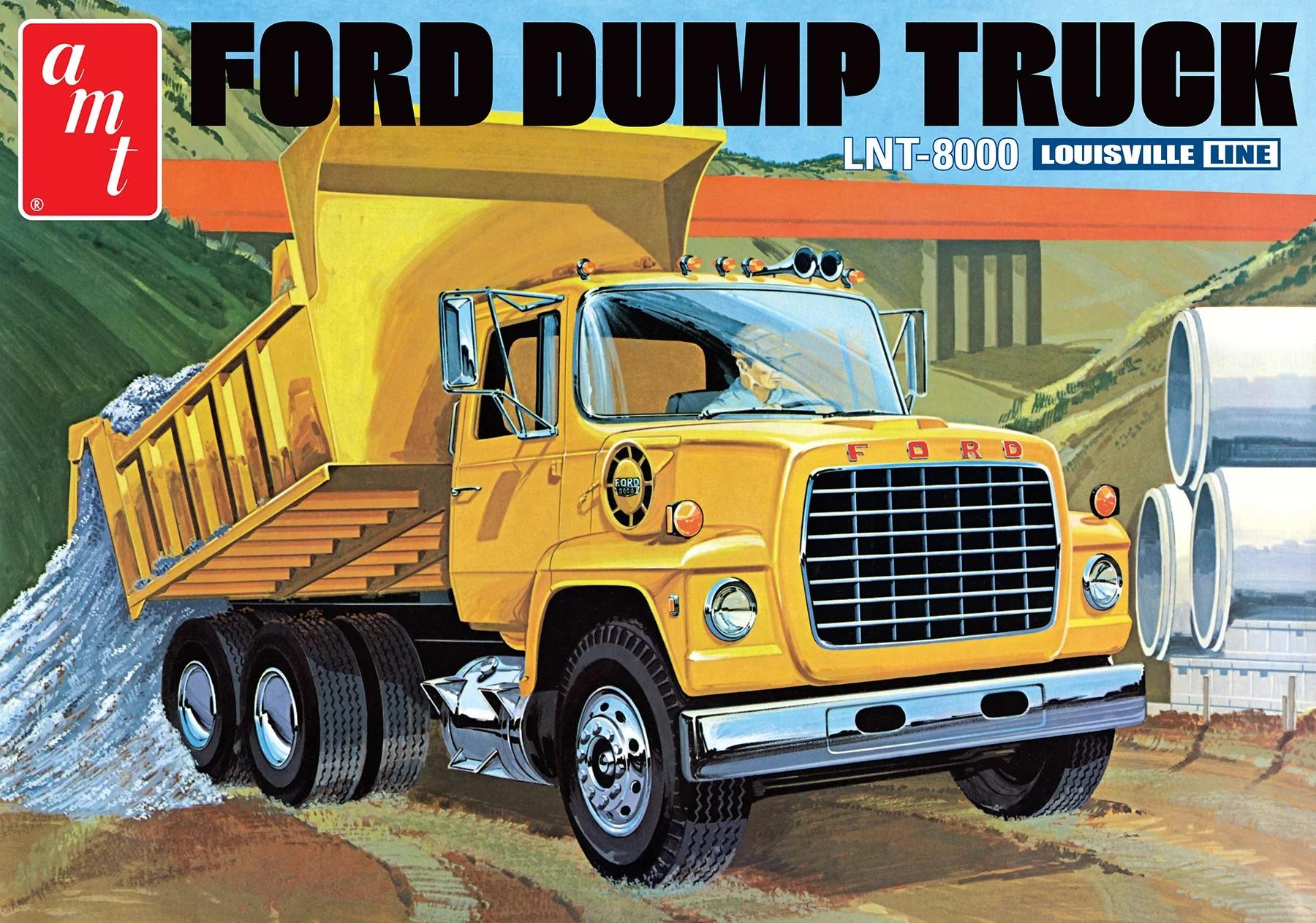 AMT 1/25 LNT-8000 Ford Louisville Dump Truck Model Kit — box art