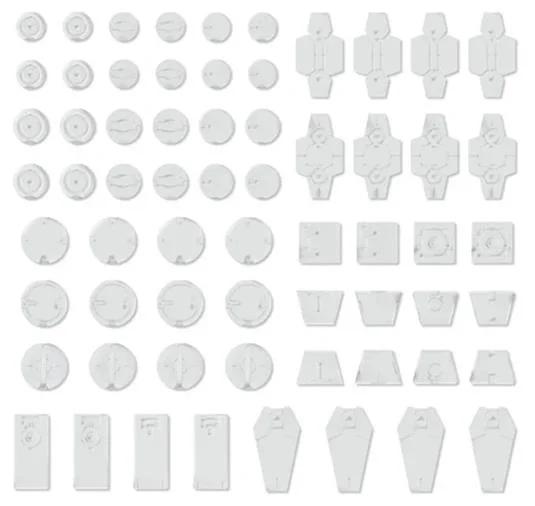 Bandai Customize Materialdecorationparts1wht Model Kit — product photo