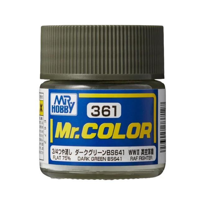 Mr. Hobby Mr. Color Dark Green BS641 (C361) 10 ml — official product photo 1
