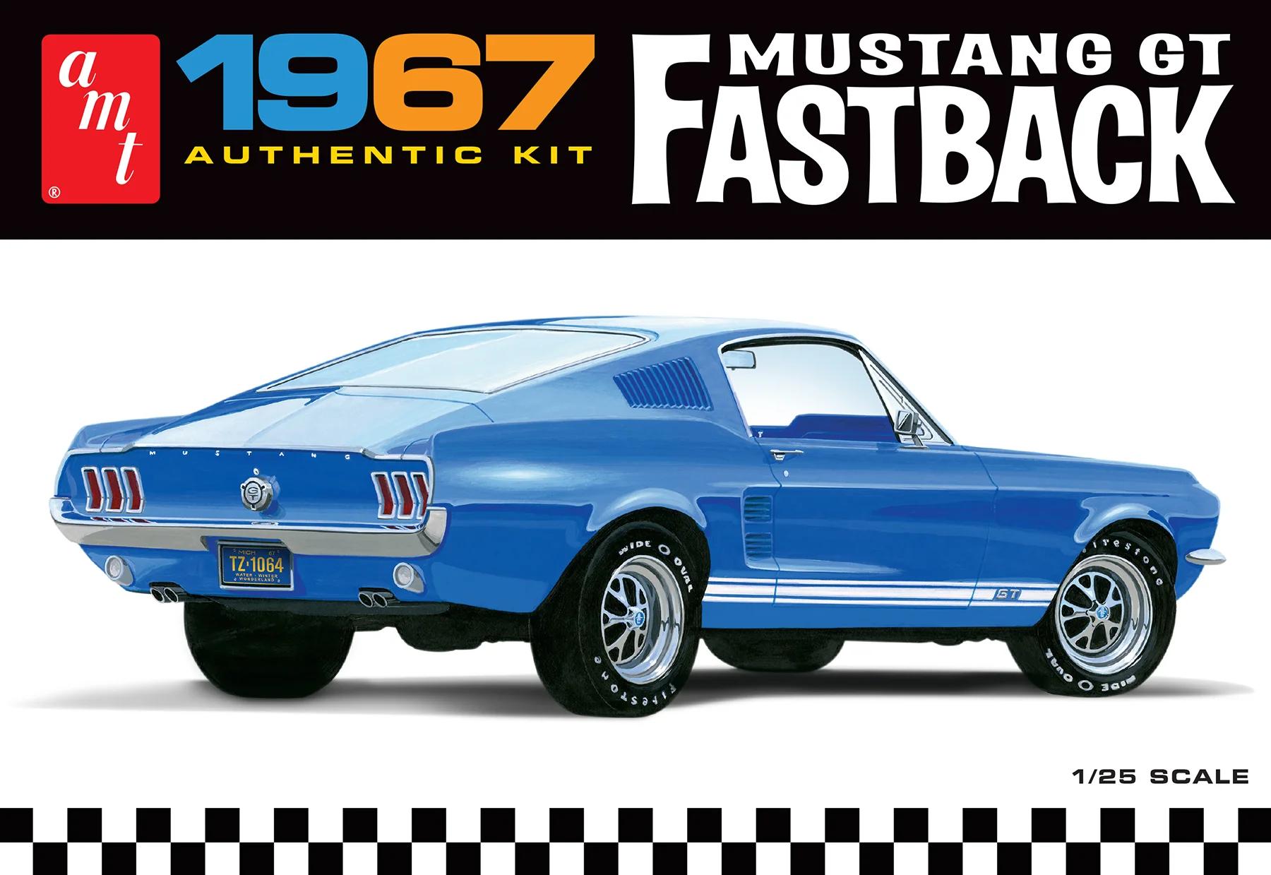 AMT 1/25 67 Ford Mustang Gt Fastback Model Kit — official product photo 1