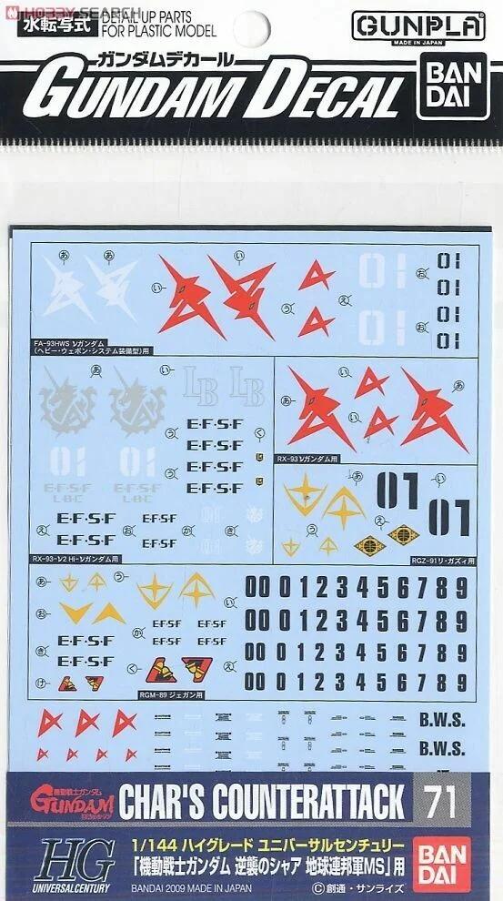 Bandai GD-71 Chars Counterattack Earth Fed Dec — product photo