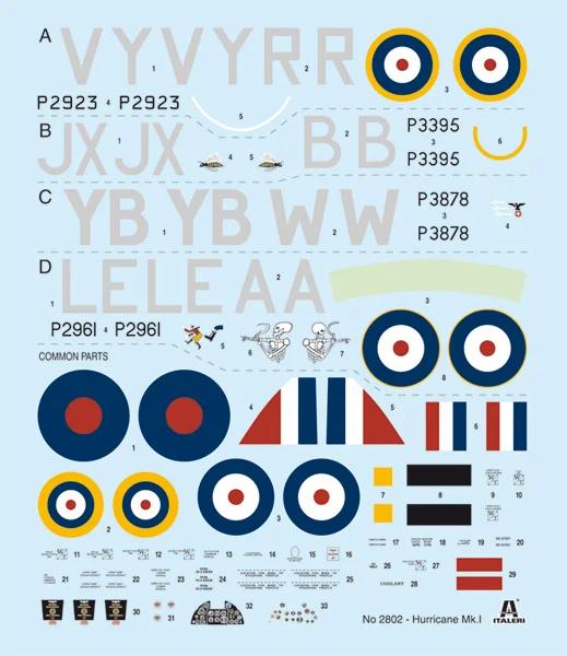 Italeri 1/48 Hurricane MK 1 Model Kit — official product photo 3