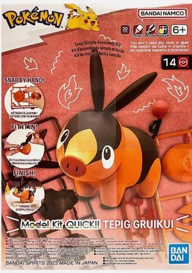 Bandai Tepig Pokemon Quick Model Kit — box art