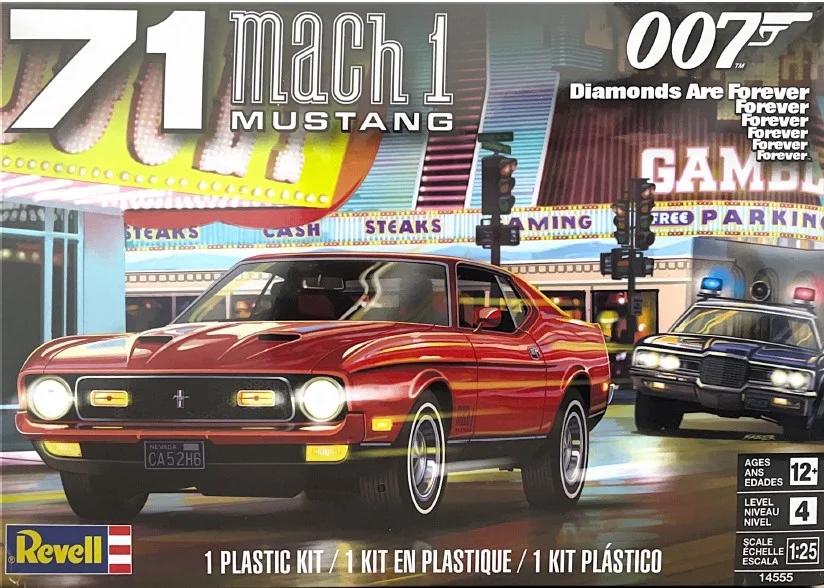 Revell 1/25 71 Ford Mustang Mach I 429 Bond Model Kit — box art