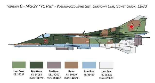 Italeri 1/48 Mig-27 Mig-23bn Flogger Model Kit — official product photo 6