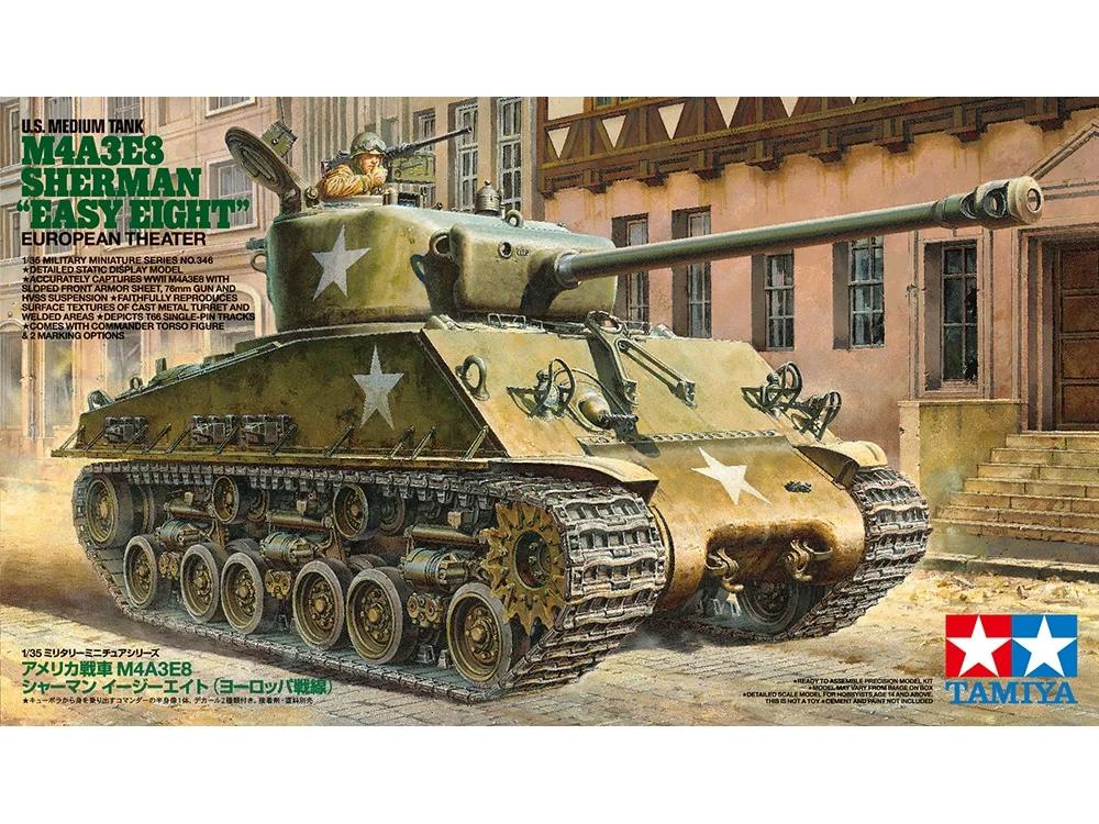 Tamiya 1/35 US M4a3e8 Sherman Easy 8 Model Kit — official product photo 1