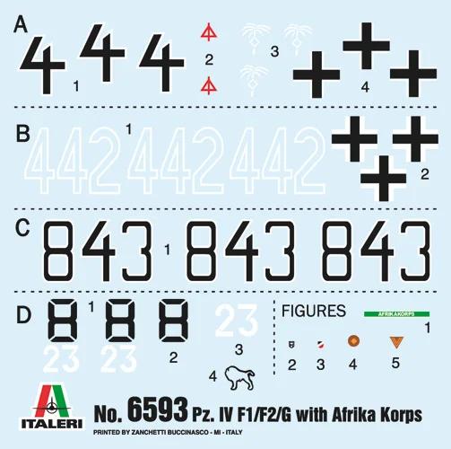 Italeri 1/35 Pz IV F1 F2 G W Africa Korps 80th Model Kit — official product photo 3