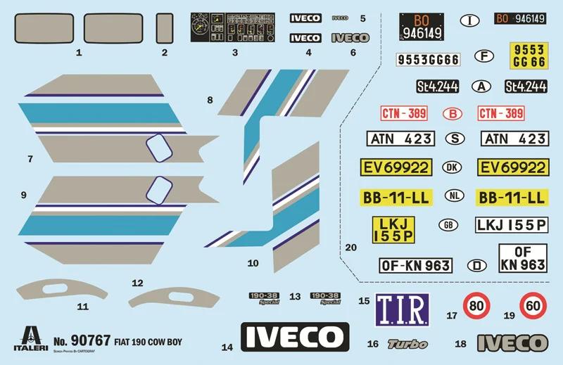 Italeri 1/24 Iveco Cow-boy Model Kit — official product photo 2
