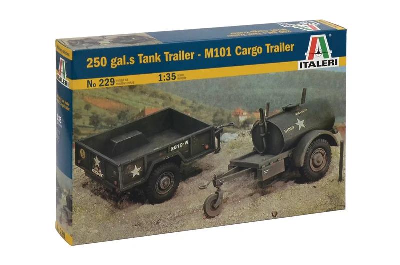 Italeri 250gal Tank Trailer M109 35 Model Kit — official product photo 2