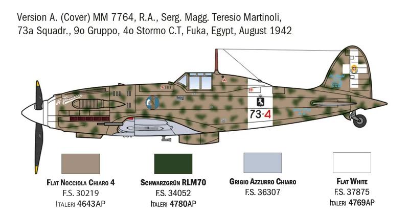 Italeri 1/72 Mc 202 Folgore Aces Model Kit — official product photo 2