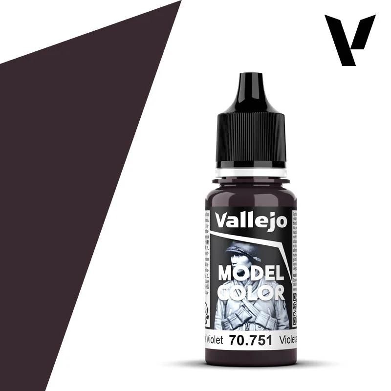 Vallejo Color Matt Black Violet 6pk — product photo