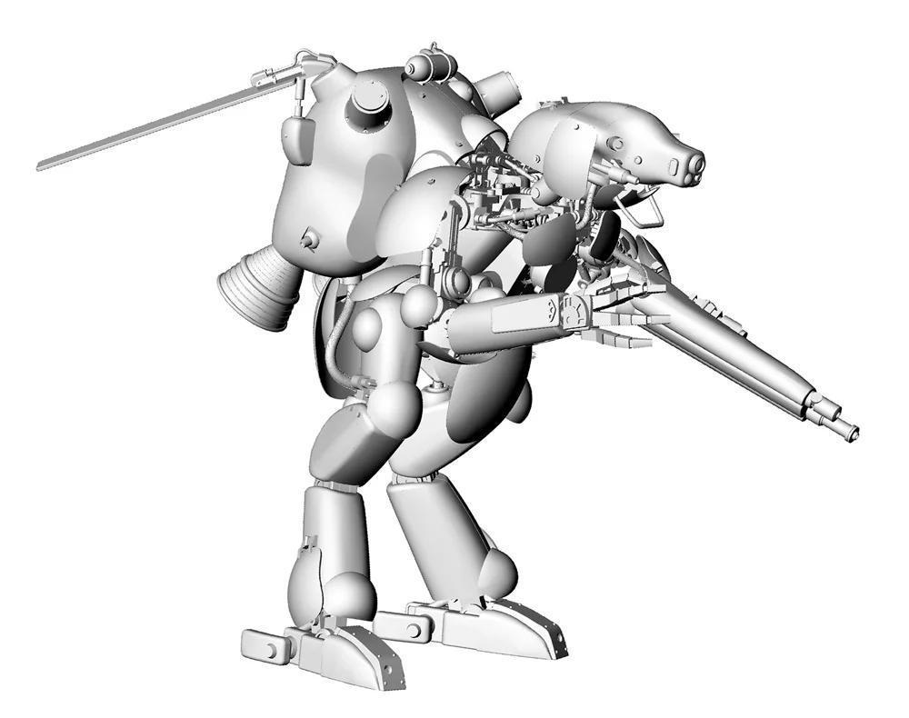 Hasegawa 1/20 Humanoid Interceptor Schwarzer Hund Model Kit — official product photo 4