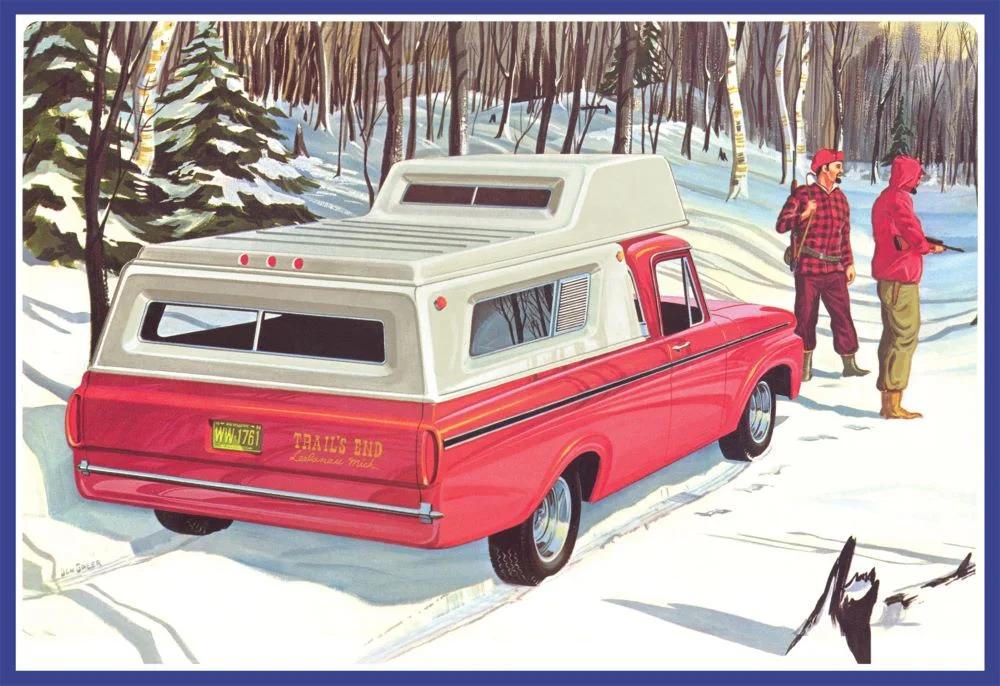 AMT 1/25 F-100 63 Ford Camper Pickup Model Kit — box art