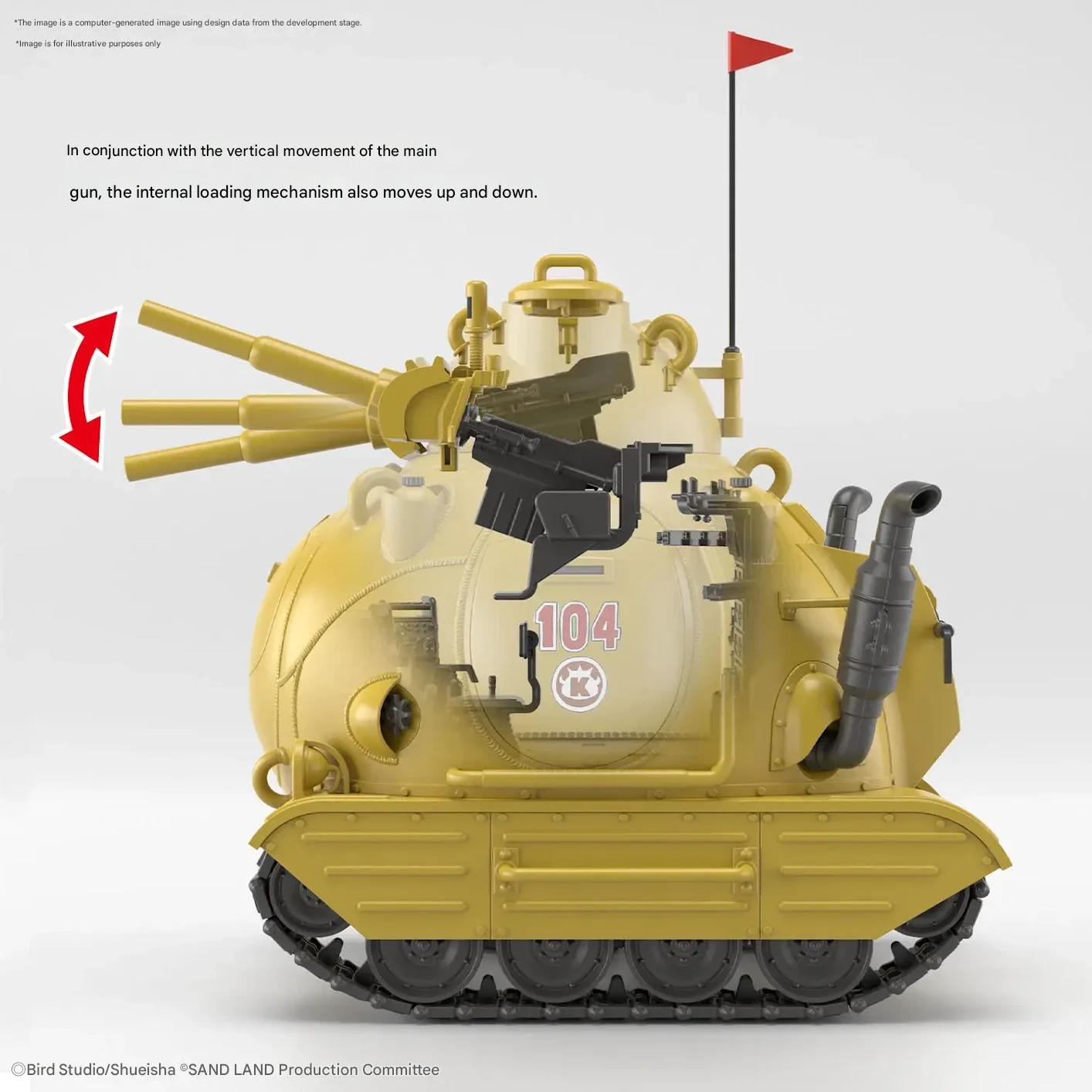 Bandai 1/35 Sand Land Royal Army Tank Corps No. 104 Model Kit — product photo 9