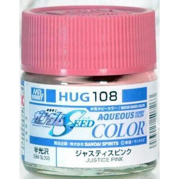 Mr. Hobby Aqueous Gundam Color HUG108 Justice Pink (Semi-Gloss) 10ml — product photo