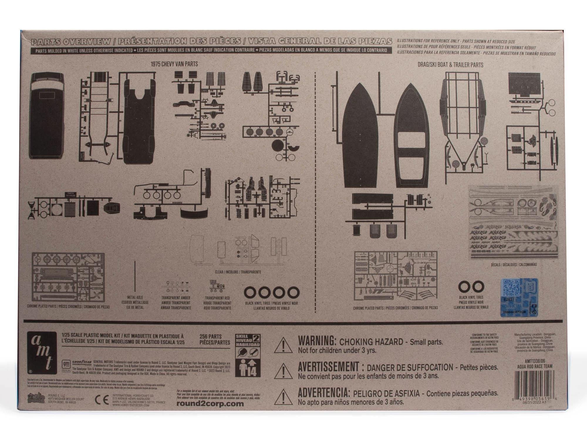 AMT Aqua Rod Race Team 1975 Van Boat Trailer Model Kit — official product photo 4