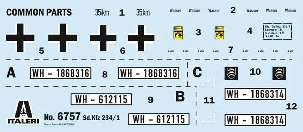 Italeri 1/35 SD Kfz 234 1 Model Kit — official product photo 2