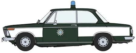 Hasegawa 1/24 Bmw 2002ti Police Car Model Kit — box art