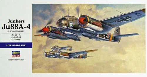 Hasegawa 1/72 Junkers Ju-88a-4 Model Kit — box art