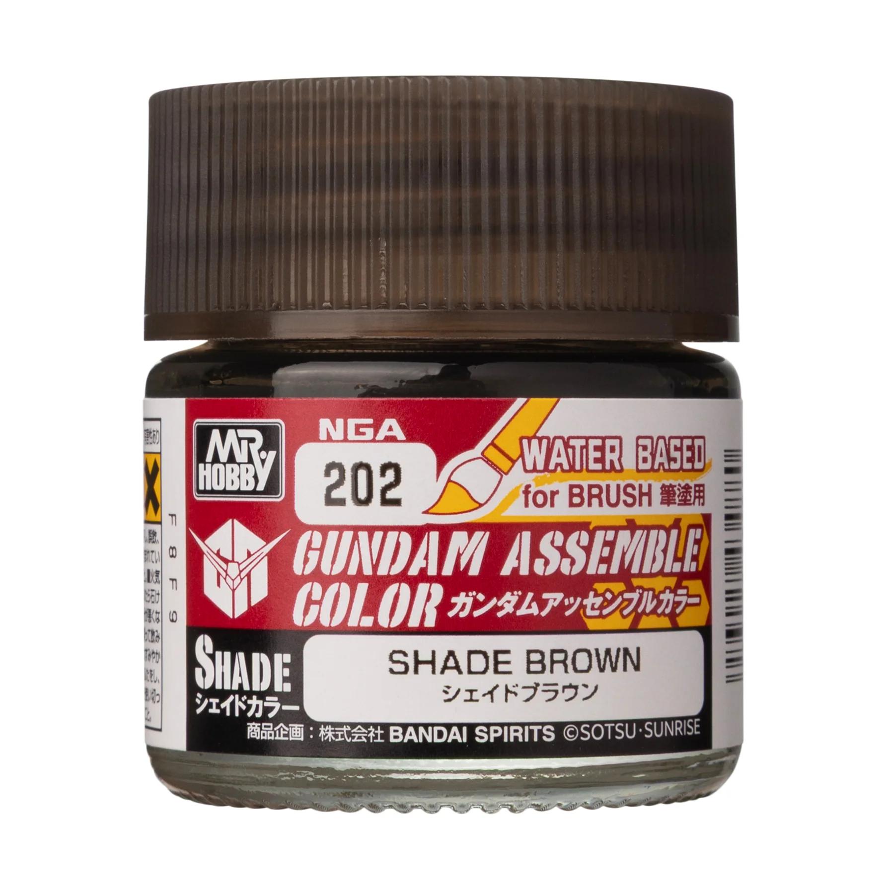 Mr. Hobby Gundam Assemble Color Shade Brown (NGA202) 10 ml — official product photo 1