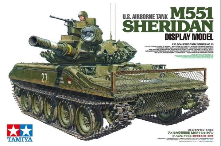 Tamiya 1/16 US Airborne Tank Sheridan Model Kit — box art