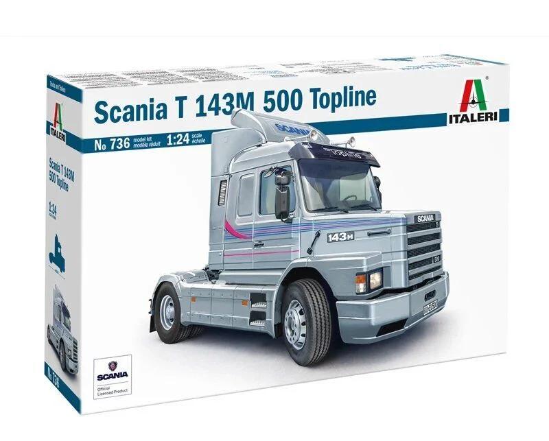 Italeri 1/24 Scania T143 M500 Top Line Model Kit — box art
