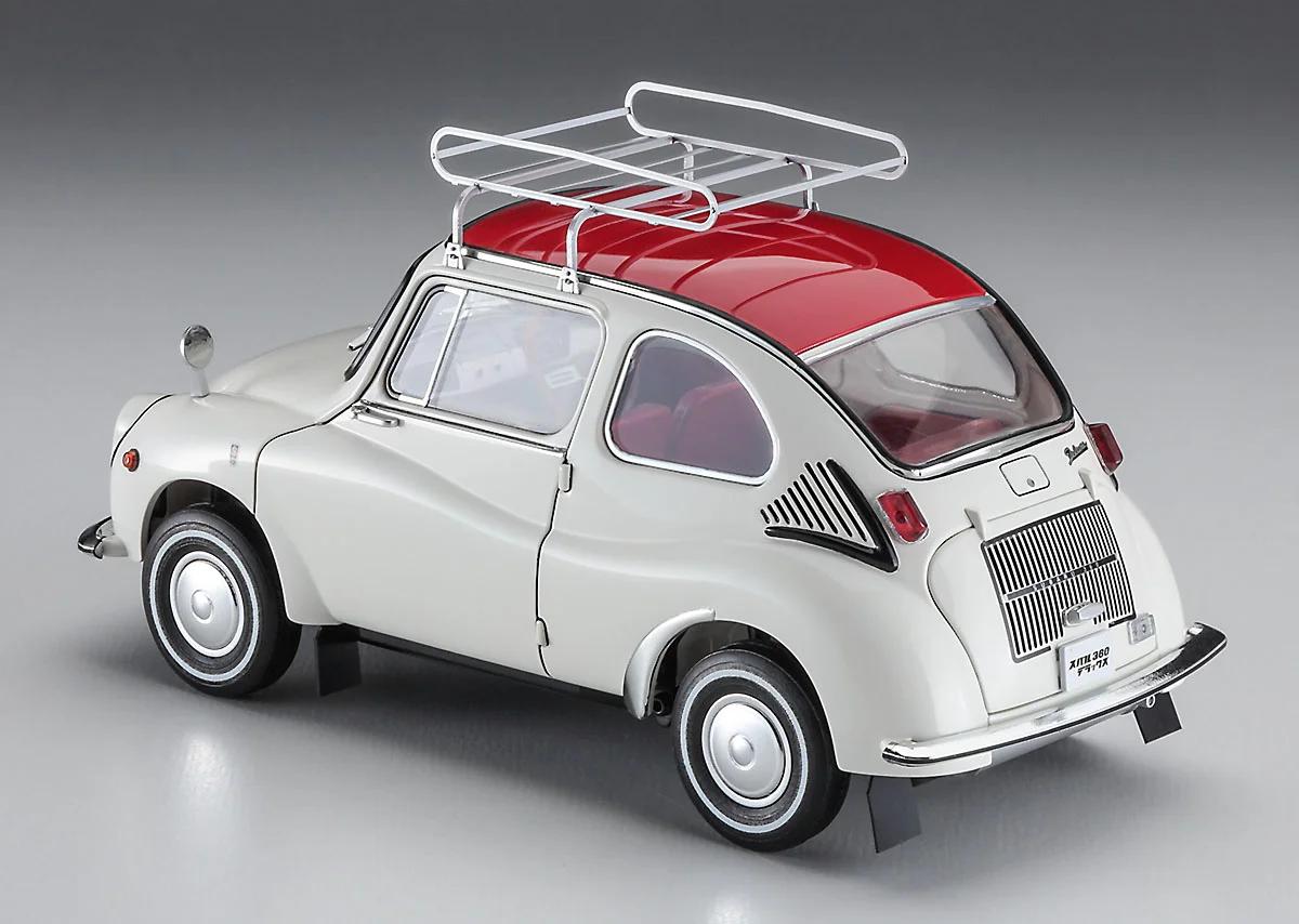 Hasegawa 1/24 Subaru 360 Deluxe W Roof Carrier Model Kit — official product photo 2