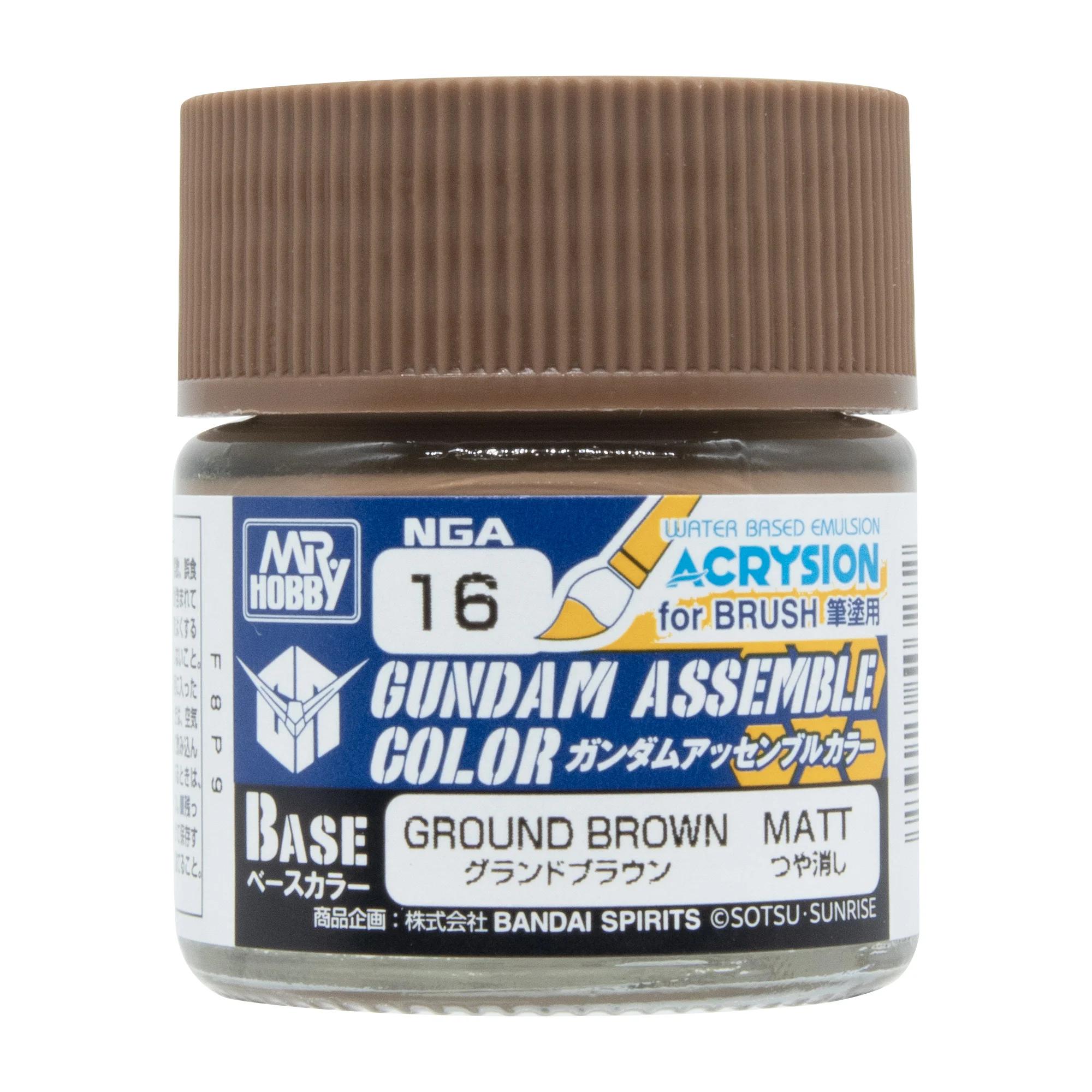 Mr. Hobby Gundam Assemble Color Ground Brown (NGA16) 10 ml — official product photo 1