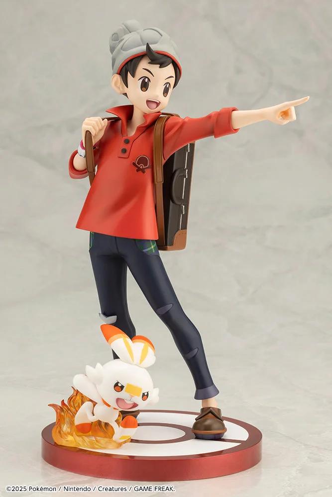 Kotobukiya Pokémon Victor with Scorbunny ARTFX J STATUE — official product photo 1