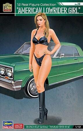 Hasegawa 1/12 American Lowrider Girl 24 Model Kit — box art
