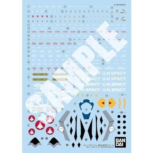 Bandai 1/144 HG Yf-21 Guld Goa Bowman Use Decal — product photo