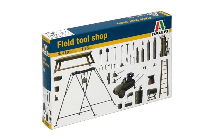 Italeri 1/35 Field Tool Shop Model Kit — official product photo 1