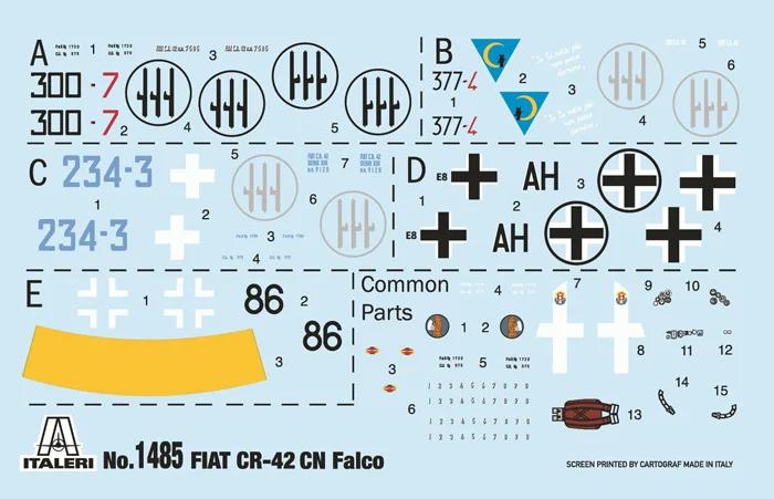 Italeri 1/72 Fiat Cr 42 Cn Falco Night Fighter Model Kit — official product photo 2