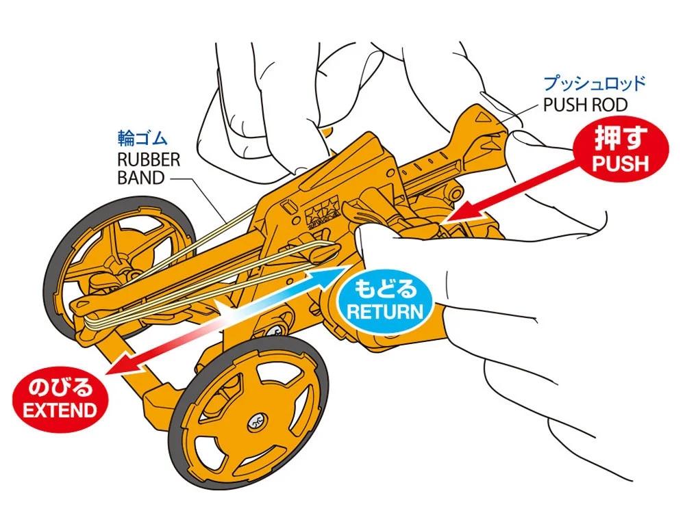 Tamiya Rubber Band Powered Trike Model Kit — official product photo 1