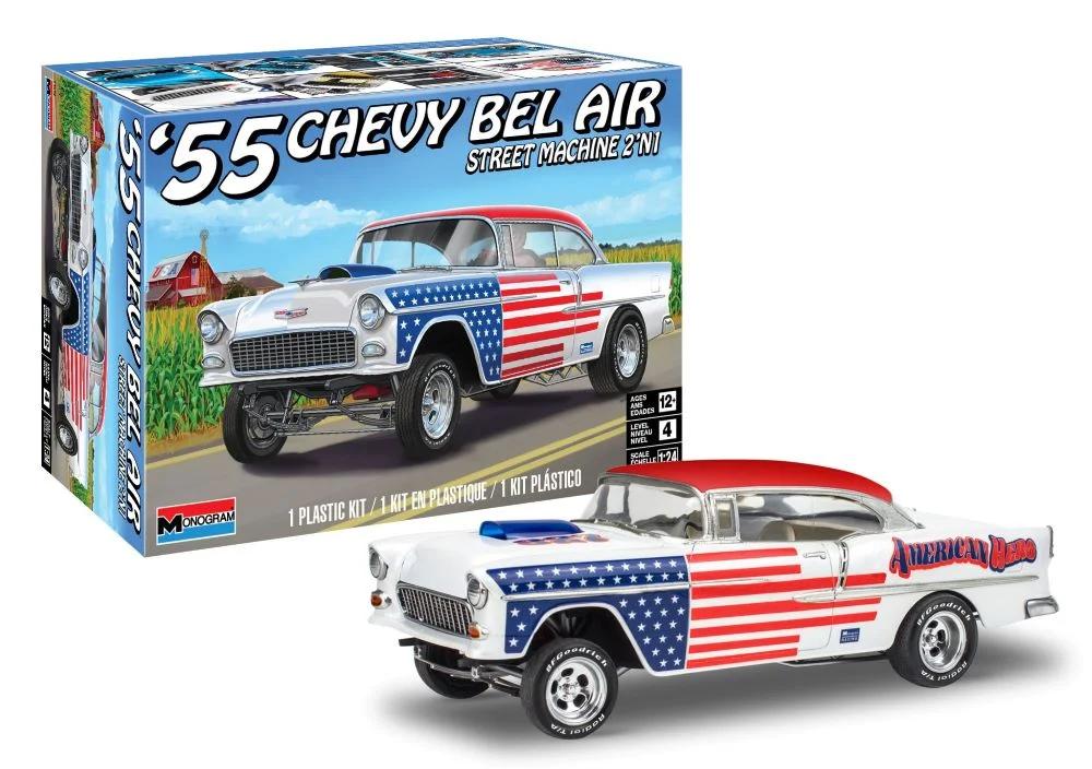 Revell 1/24 55 Chevy Bel Air Street Machin 2n1 Model Kit — box art