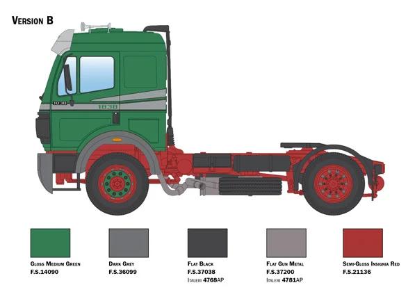 Italeri 1/24 Mercedes Benz Sk 1844 Ls V8 Model Kit — official product photo 4