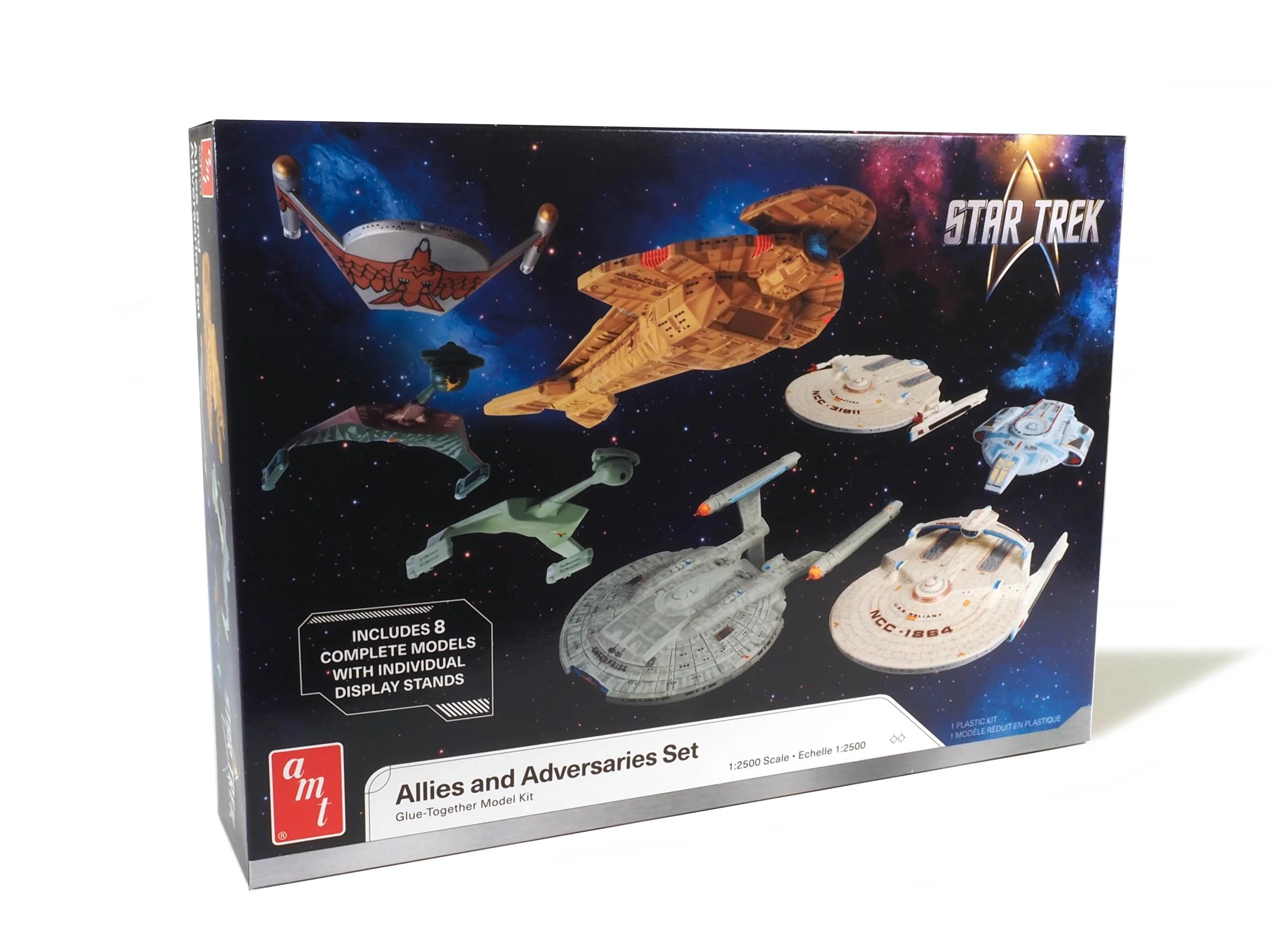 AMT Star Trek Adversaries Allies Ship Set Model Kit — official product photo 1