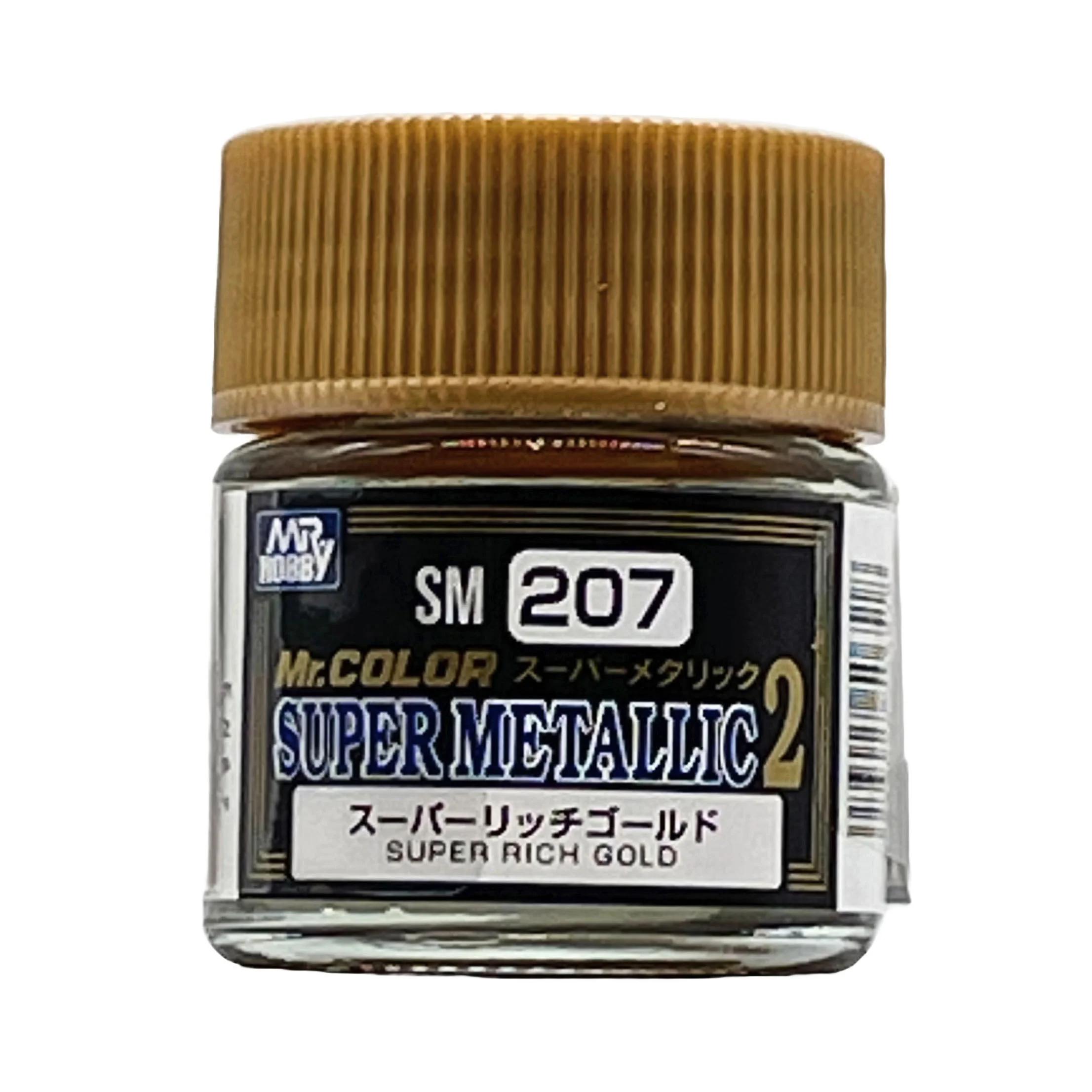 Mr. Hobby Mr. Color Super Metallic Color II Super Rich Gold (SM207) 10 ml — official product photo 1